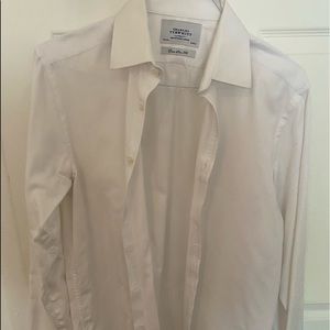 Charles Tyrwhitt White button down dress shirt (15.5in neck, 33-34in sleeve)